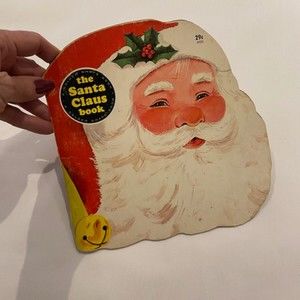The SANTA CLAUS BOOK Childrens Book Vintage 1965 Softcover Golden Shape Book